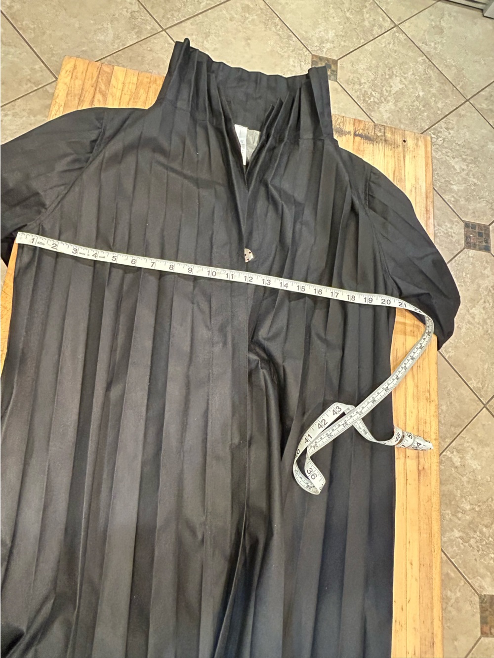 MarlaWynne Black Pleated Trench Coat - Picture 8 of 9